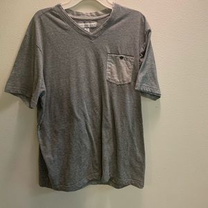 Men’s Grey PD&C V-neck with buttoned pocket